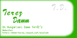 terez damm business card